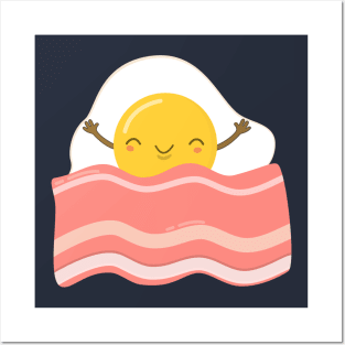 Kawaii Eggs and Bacon Posters and Art